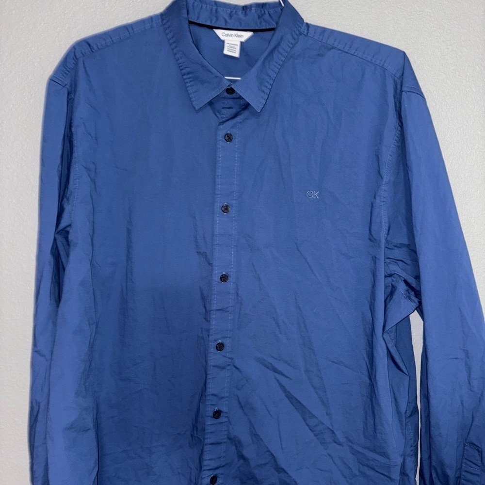 Calvin Klein Men's Deep Blue Button Down Shirt